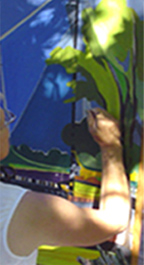 Kate Zehnter at her easel