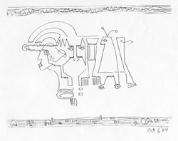 Doodle drawn in sketchbook 1984