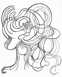 Doodle drawn in sketchbook 1982